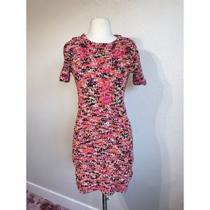 Vintage multi color knit form fitting dress